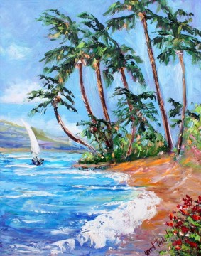 Tropical Breeze Beach Oil Paintings